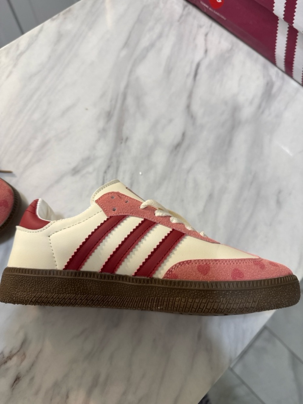 Adidas x Comme des Garçons PLAY Samba Women’s 5.5 Pink Heart Sneakers Limited Ed - Picture 9 of 11
